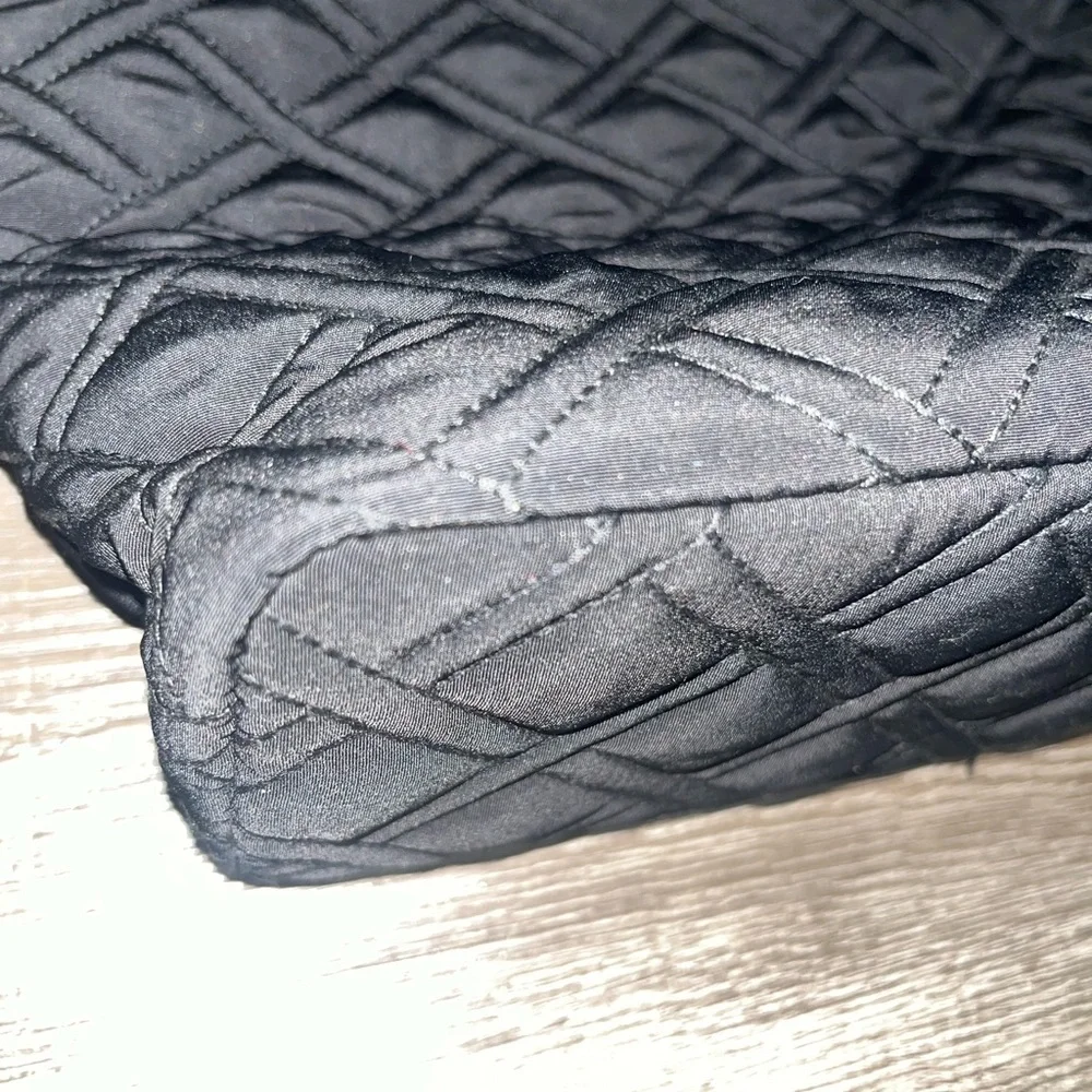 Vera Bradley Black Microfiber Large Quilted Tote BNOT NEVER USED - Picture 10 of 16